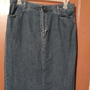 VINTAGE LEE Denim Skirt Womens Size 16M Blue-SEE MEASUREMENTS IN DESCRIPTION